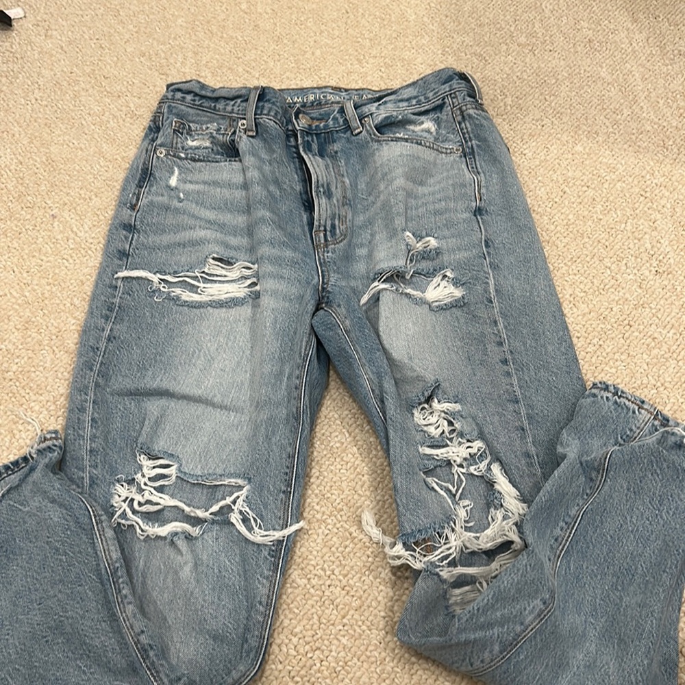 American Eagle Distressed Mom Jean
